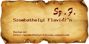Szombathelyi Flavián névjegykártya